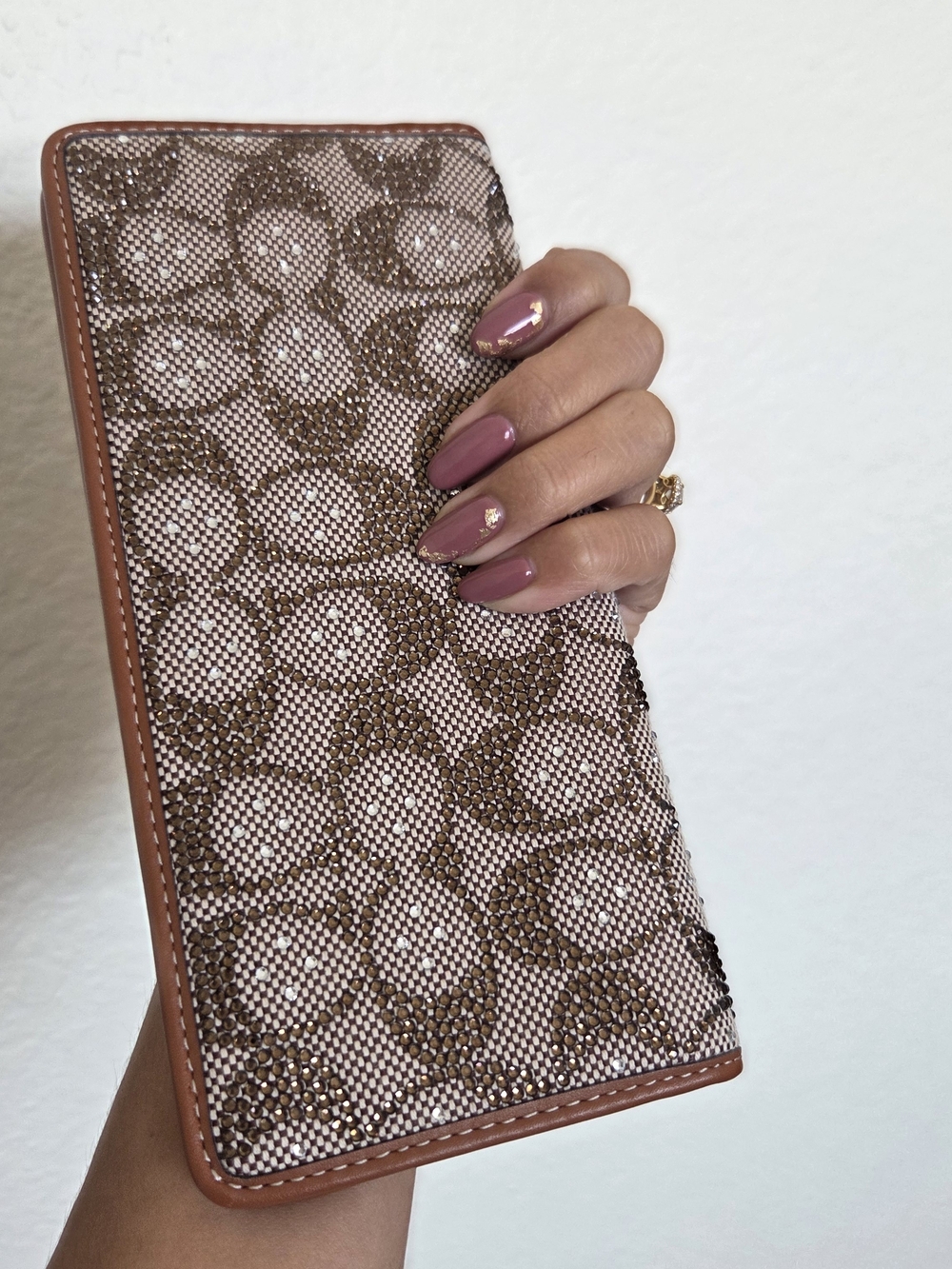 Coach Wallet In Crystal Signature Jacquard Silver Hardware